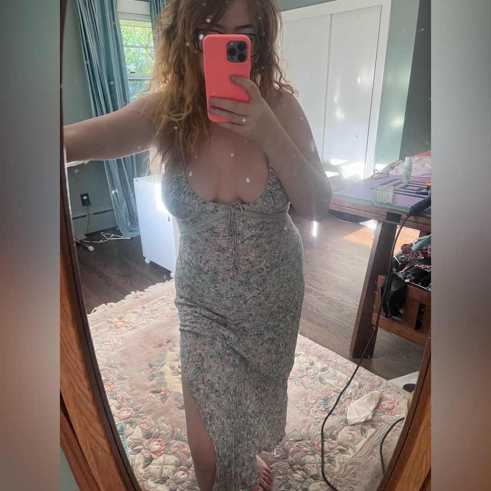 Free People Light Blue Floral Maxi Dress - Picture 2 of 6